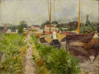 Hans Herrmann (Berlin 1858 - Berlin 1942). Am Kanal.