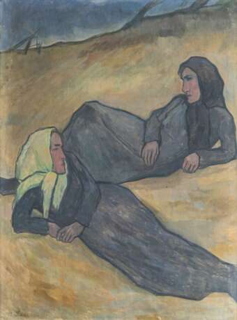 Käte Lassen (Flensburg 1880 - Flensburg 1956). Fischerfrauen am Strand. - photo 1 Käte Lassen (Flensburg 1880 - Flensburg 1956). Fischerfrauen am Strand. - photo 1