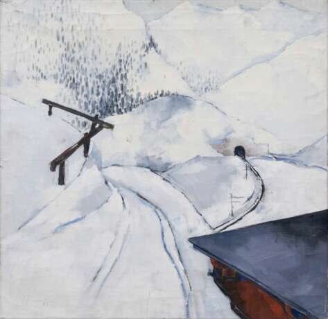 Hella Jacobs (Hamburg 1905 - Hamburg 1974). Expressive Winterlandschaft. - Foto 1