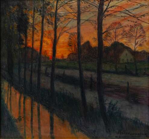 Otto Modersohn (Soest 1865 - Fischerhude 1943). Abendlandschaft. - фото 1