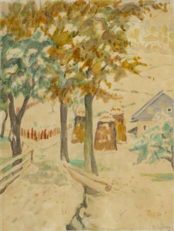 Ernst Eitner (Hamburg 1867 - Hamburg 1955). Bäume im Herbst. - Foto 1