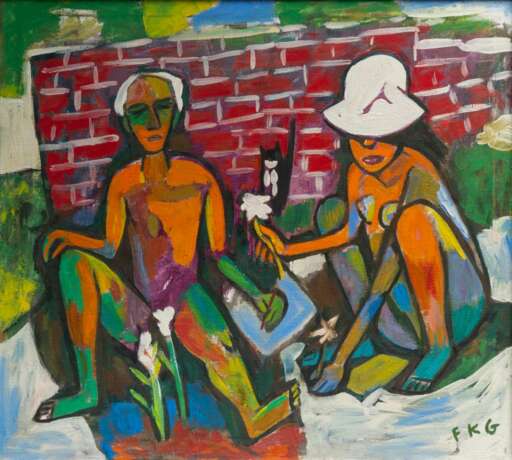 Friedrich Karl Gotsch (Pries/Kiel 1900 - Schleswig 1984). Die Neusiedler. - photo 1