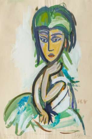 Friedrich Karl Gotsch (Pries/Kiel 1900 - Schleswig 1984). Die Hannoveranerin. - фото 1 Friedrich Karl Gotsch (Pries/Kiel 1900 - Schleswig 1984). Die Hannoveranerin. - фото 1