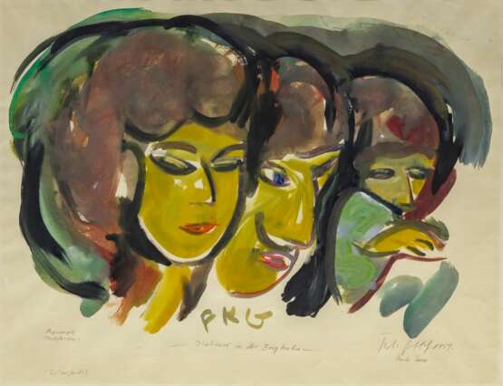 Friedrich Karl Gotsch (Pries/Kiel 1900 - Schleswig 1984). Italiener in der Bergbahn. - Foto 1