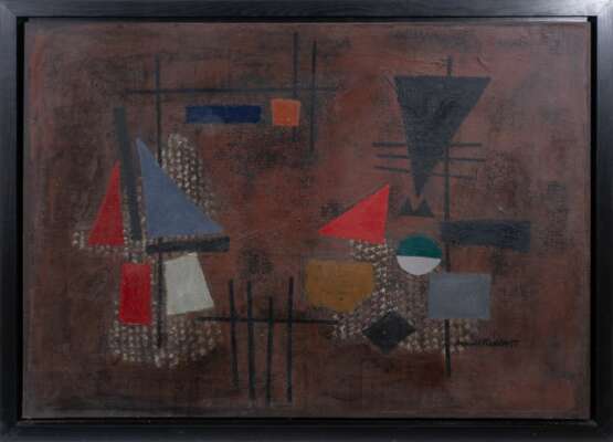 Arnold Fiedler (Hamburg 1900 - Hamburg 1985). Komposition auf braunem Grund. - фото 2