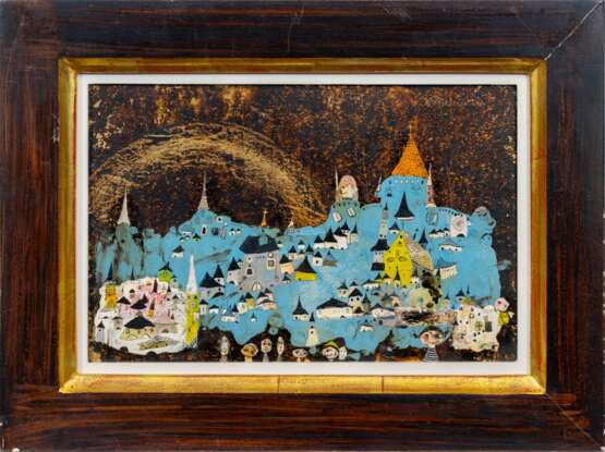 László Bornemisza (Tiszadada 1910 - Budapest 1995). Stadt vor dem Hügel. - фото 2 László Bornemisza (Tiszadada 1910 - Budapest 1995). Stadt vor dem Hügel. - фото 2