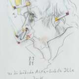 Horst Janssen (Hamburg 1929 - Hamburg 1995). Selbstportrait als starker Raucher. - photo 1