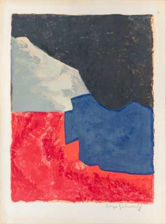 Serge Poliakoff (Moskau 1900 - Paris 1969). Composition rouge, grise et noire. - фото 1