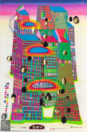 Friedensreich Hundertwasser (Wien 1928 - vor Australien 2000). Good Morning City - Bleeding Town. - photo 1