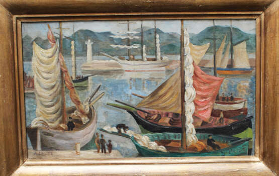 Artist 20.Century, St. Tropez, oil canvas, signed, framed - Foto 1