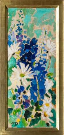 Siegward Sprotte (Potsdam 1913 - Kampen/Sylt 2004). Weiße Margeriten und blauer Rittersporn. - photo 2 Siegward Sprotte (Potsdam 1913 - Kampen/Sylt 2004). Weiße Margeriten und blauer Rittersporn. - photo 2