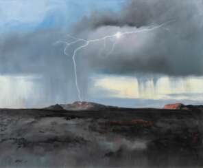 Rolf Ohst (Lübeck 1952 - Lübeck 2023). Landschaft mit Gewitter.