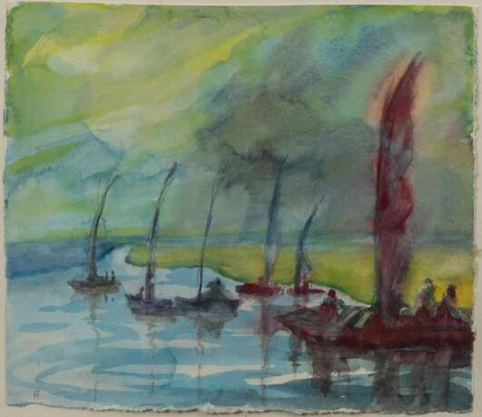 Hans Fehr (St. Gallen 1874 - Muri bei Bern 1961). Regenwetter am Nil. - фото 1