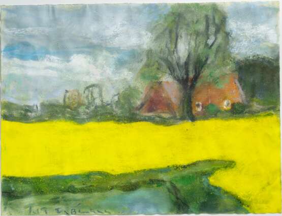 Klaus Fußmann (Velbert 1938). Raps bei Lübeck. - photo 1 Klaus Fußmann (Velbert 1938). Raps bei Lübeck. - photo 1