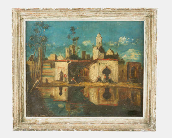 Orientalist 19.century, landscape. Oil on board - Foto 1