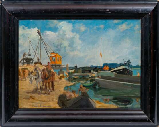 Friedrich Schaper (Braunschweig 1869 - Hamburg 1956). Hafenkran. - фото 2