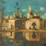 Orientalist 19.century, landscape. Oil on board - Foto 2