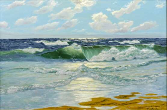 Patrick von Kalckreuth (Kiel 1898 - Starnberg 1970). Morgensonne am Strand. - Foto 1