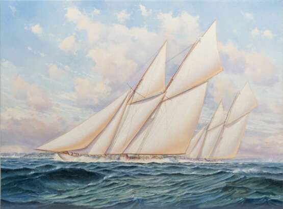 Uwe Lütgen (Hamburg 1944). Die Germania und die Meteor. - Foto 1