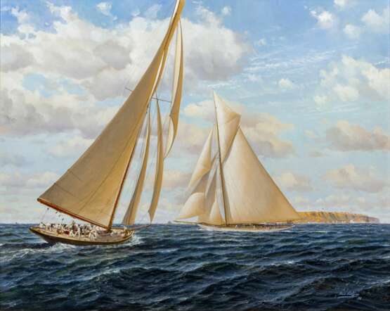 Uwe Lütgen (Hamburg 1944). Die Meteor II vor Helgoland. - фото 1