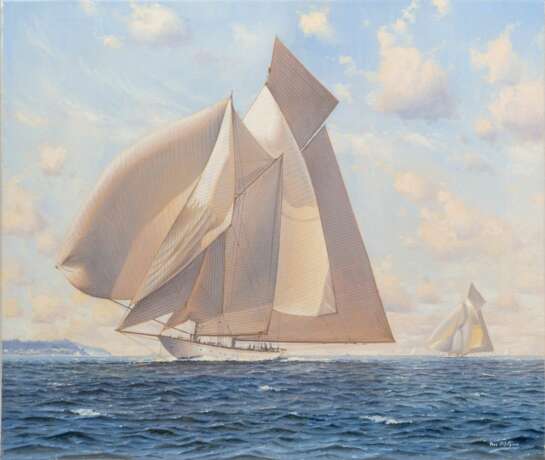 Uwe Lütgen (Hamburg 1944). Segelyacht unter Vollzeug. - Foto 1 Uwe Lütgen (Hamburg 1944). Segelyacht unter Vollzeug. - Foto 1