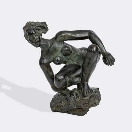 Max Schegulla (Trachtenberg (Schlesien) 1918 - Mulsum bei Bremerhaven 2008). Hockendes Mädchen, Eva. - Foto 3