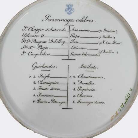 Seltener Teller 'Cantal' aus dem 'Service des Départements'. - photo 2