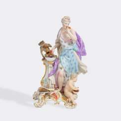 Johann Friedrich Eberlein (Dresden 1695 - Meissen 1749). Seltene fünfteilige Figuren-Gruppe 'Allegorien der 5 Sinne'.