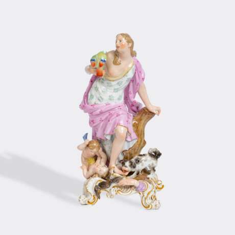 Johann Friedrich Eberlein (Dresden 1695 - Meissen 1749). Seltene fünfteilige Figuren-Gruppe 'Allegorien der 5 Sinne'. - photo 3