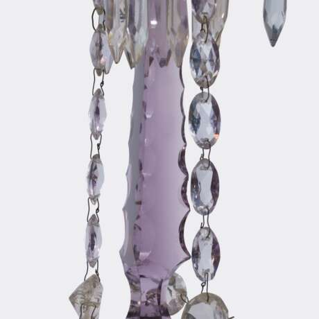 Paar Ormolu Empire-Girandolen mit Kristallglas. - photo 3