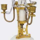 Paar Ormolu Empire-Girandolen mit Kristallglas. - photo 4