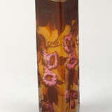 Glass Vase , signed “Galle”, canted, sliced shape, 20. century - photo 1