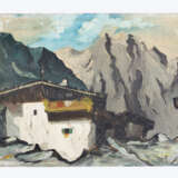 School of Tyrol, alpine landscape, oil on board, framed monogram - Foto 1