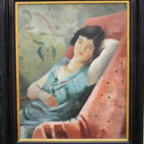 Unknown Artist around 1920, sleeping beauty, oil on canvas, framed - photo 1
