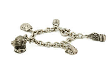KIESELSTEIN-CORD. Charm-Bracelet