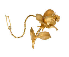 Laudier. Gold-Brooch "Rose"