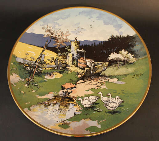 Villeroy und Boch ceramic dish painted, early 20.century - Foto 1