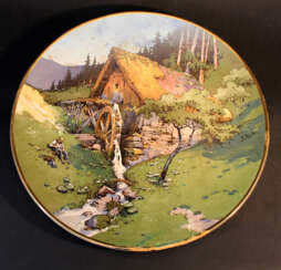 Villeroy und Boch ceramic dish painted, early 20.century