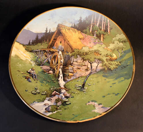 Villeroy und Boch ceramic dish painted, early 20.century - photo 2