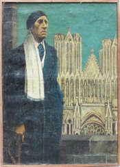 Sales around 1950, portrait of the poet Paul Fort (1872-1960)