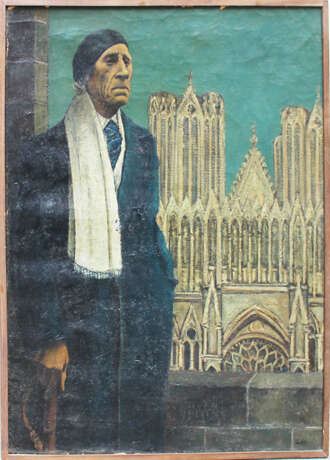 Sales around 1950, portrait of the poet Paul Fort (1872-1960) - photo 1