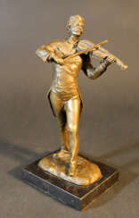 Johann Strauss (1825-1899) bronze sculpture with violin