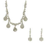 Demi-Parure: Diamond-Necklace-and-Diamond-Ear Studs - photo 1