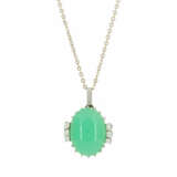 Gemstone-Diamond-Pendant-Necklace - фото 1