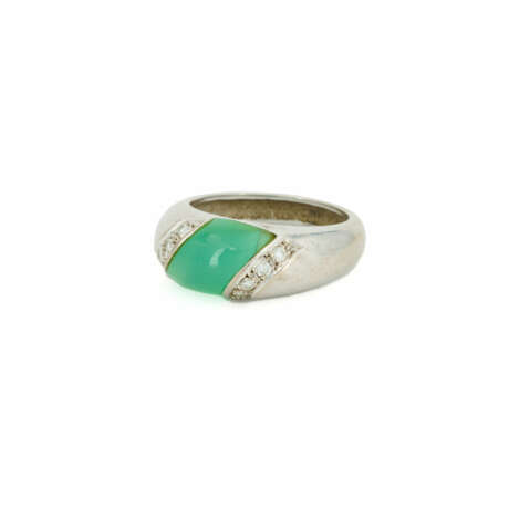 Chrysoprase-Diamond-Ring - фото 1