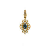 Collection: Gold-Bracelet-and-Sapphire-Diamond-Pendant - фото 8