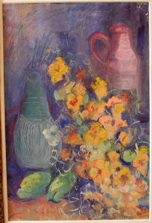 Artist 20.century, flowers, pastel on paper framed - photo 2