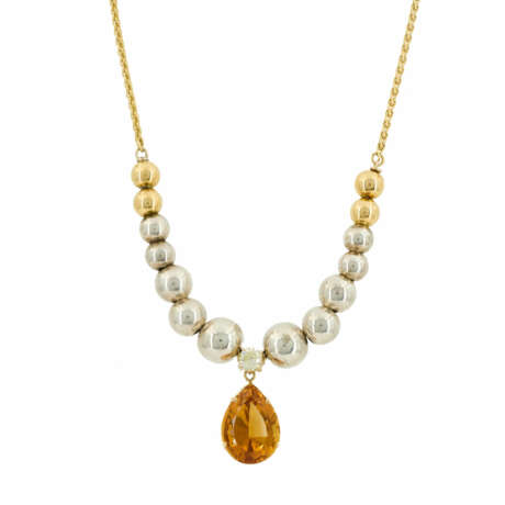 Citrine-Diamond-Necklace - photo 1 Citrine-Diamond-Necklace - photo 1