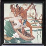 Artist 20.century, Hunters, oil canvas, framed - фото 1