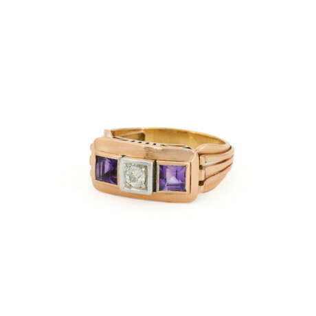 Amethyst-Diamant-Ring - Foto 1